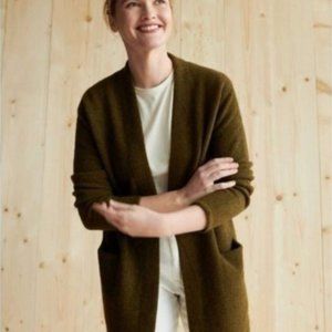 JENNI KAYNE Sweater Coat in Olive Green